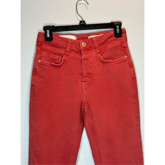 Pilcro Anthropologie High Rise Slim Distressed Rust Jeans Size 0 - Picture 3 of 9